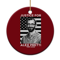 Justices for Alex Pretti Ceramic Ornament Resist ICE Immigration Deportation Protest Minnesota
