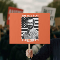 Justices for Alex Pretti Protest Sign Resist ICE Immigration Deportation Protest Minnesota