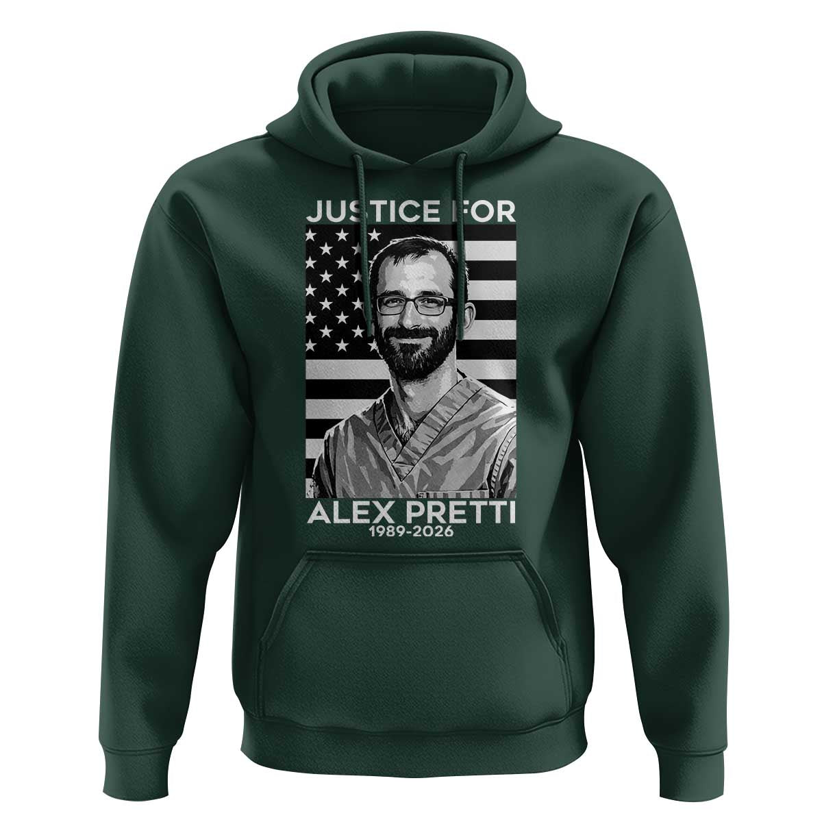 Justices for Alex Pretti Hoodie Resist ICE Immigration Deportation Protest Minnesota