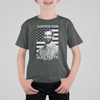 Justices for Alex Pretti T Shirt For Kid Resist ICE Immigration Deportation Protest Minnesota