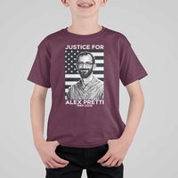 Justices for Alex Pretti T Shirt For Kid Resist ICE Immigration Deportation Protest Minnesota