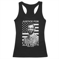 Justices for Alex Pretti Racerback Tank Top Resist ICE Immigration Deportation Protest Minnesota