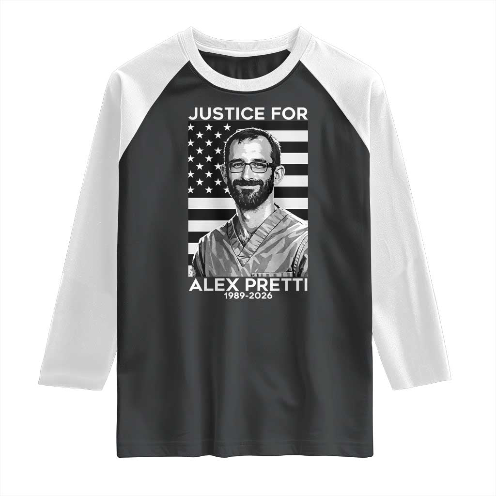 Justices for Alex Pretti Raglan Shirt Resist ICE Immigration Deportation Protest Minnesota