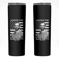 Justices for Alex Pretti Skinny Tumbler Resist ICE Immigration Deportation Protest Minnesota