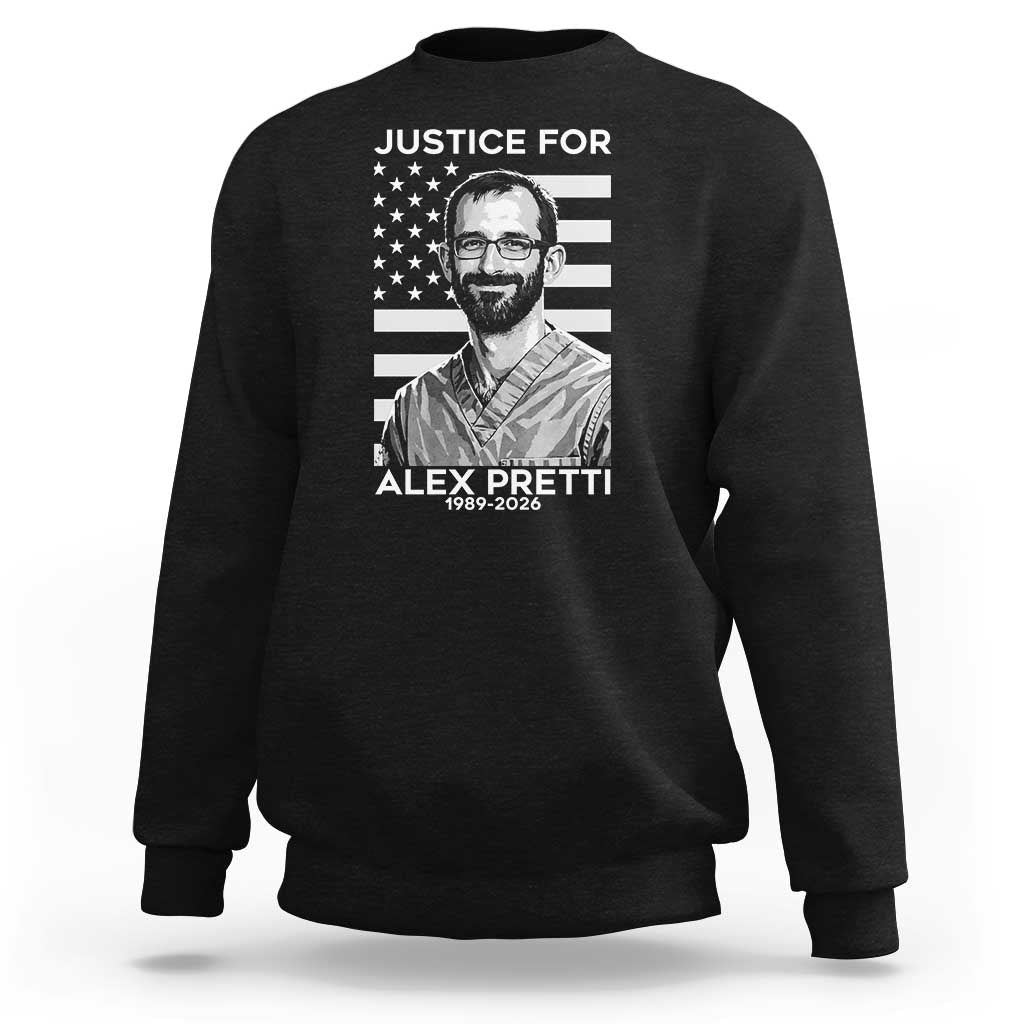 Justices for Alex Pretti Sweatshirt Resist ICE Immigration Deportation Protest Minnesota