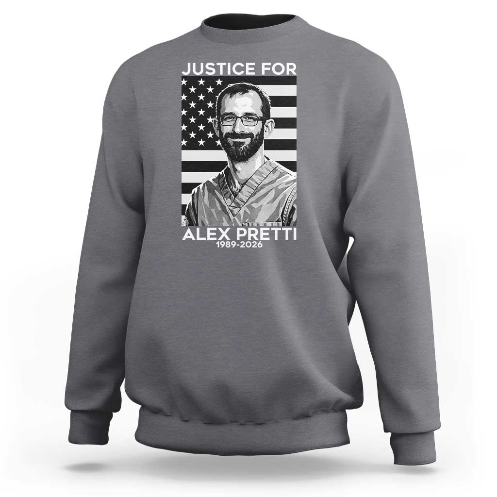 Justices for Alex Pretti Sweatshirt Resist ICE Immigration Deportation Protest Minnesota