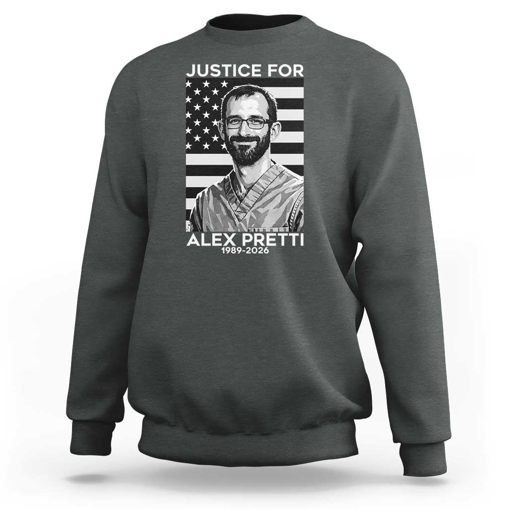 Justices for Alex Pretti Sweatshirt Resist ICE Immigration Deportation Protest Minnesota