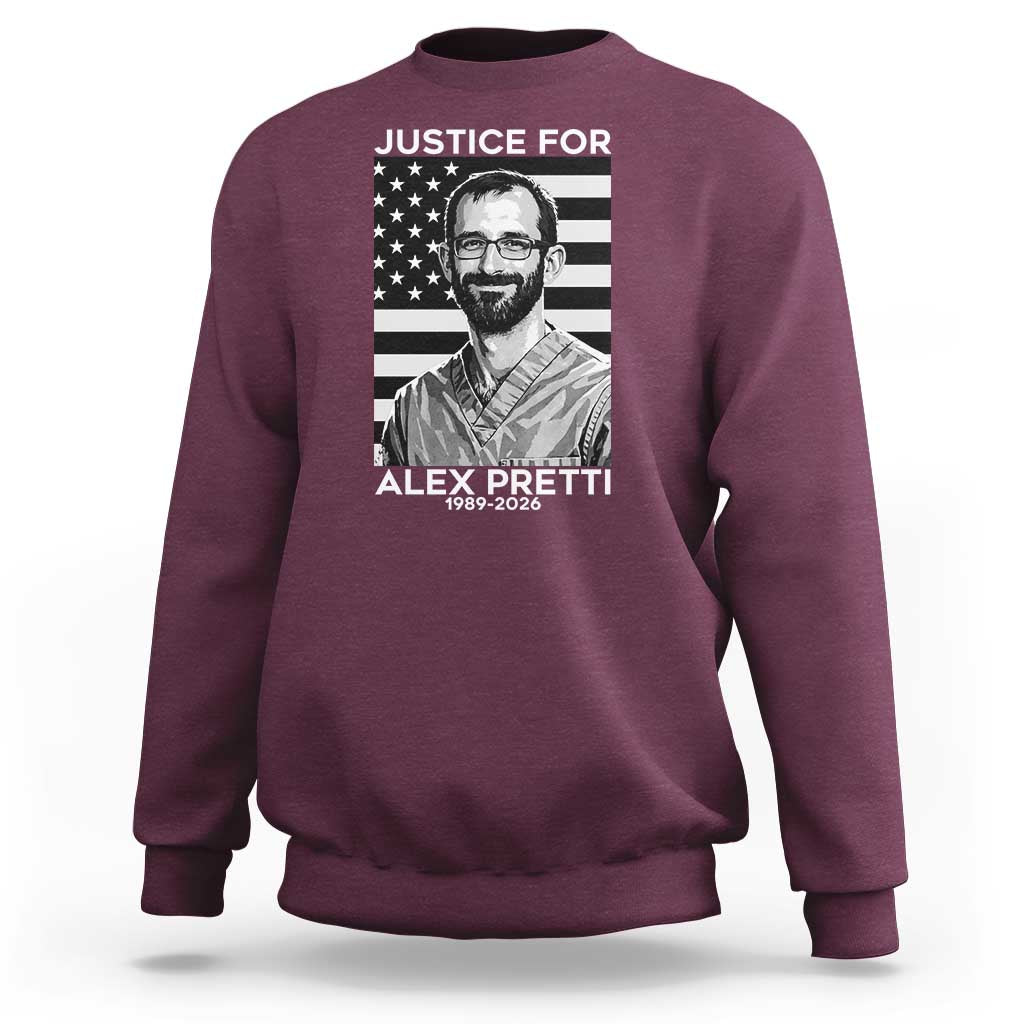 Justices for Alex Pretti Sweatshirt Resist ICE Immigration Deportation Protest Minnesota