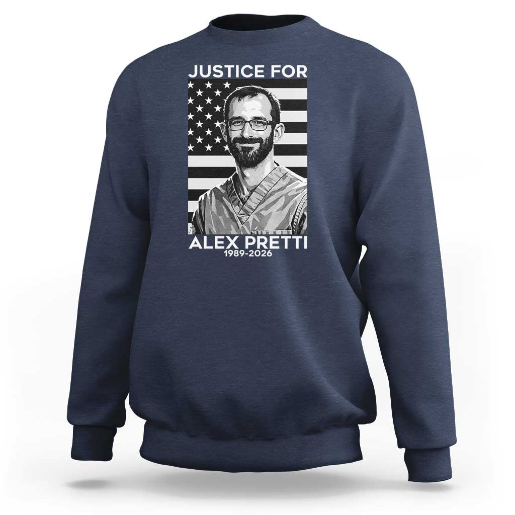 Justices for Alex Pretti Sweatshirt Resist ICE Immigration Deportation Protest Minnesota
