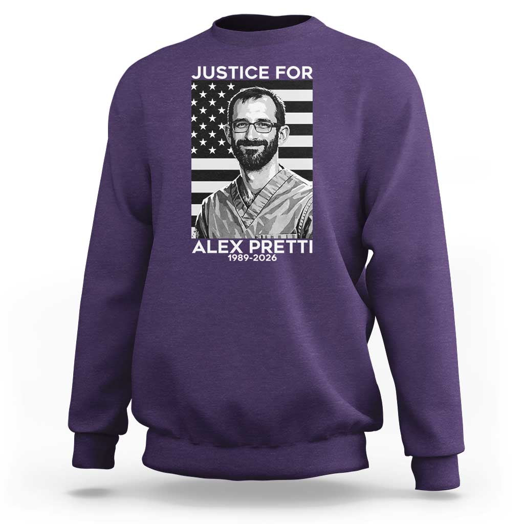 Justices for Alex Pretti Sweatshirt Resist ICE Immigration Deportation Protest Minnesota