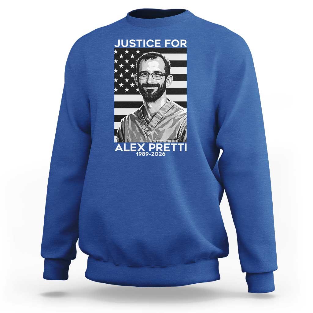 Justices for Alex Pretti Sweatshirt Resist ICE Immigration Deportation Protest Minnesota