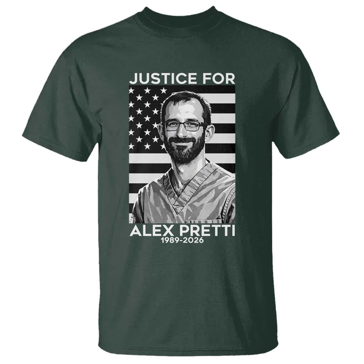 Justices for Alex Pretti T Shirt Resist ICE Immigration Deportation Protest Minnesota