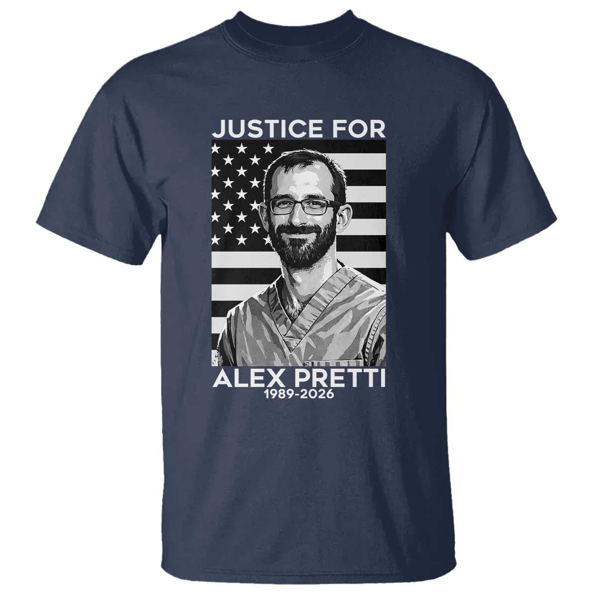 Justices for Alex Pretti T Shirt Resist ICE Immigration Deportation Protest Minnesota