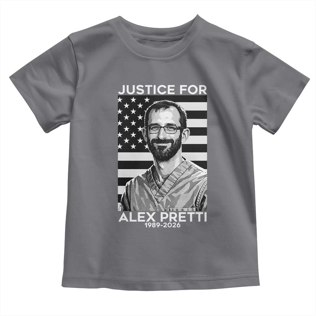Justices for Alex Pretti Toddler T Shirt Resist ICE Immigration Deportation Protest Minnesota