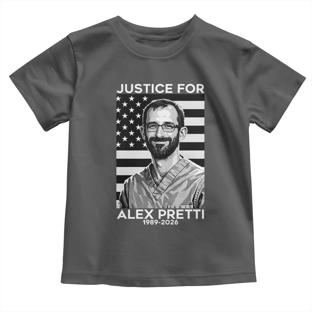 Justices for Alex Pretti Toddler T Shirt Resist ICE Immigration Deportation Protest Minnesota