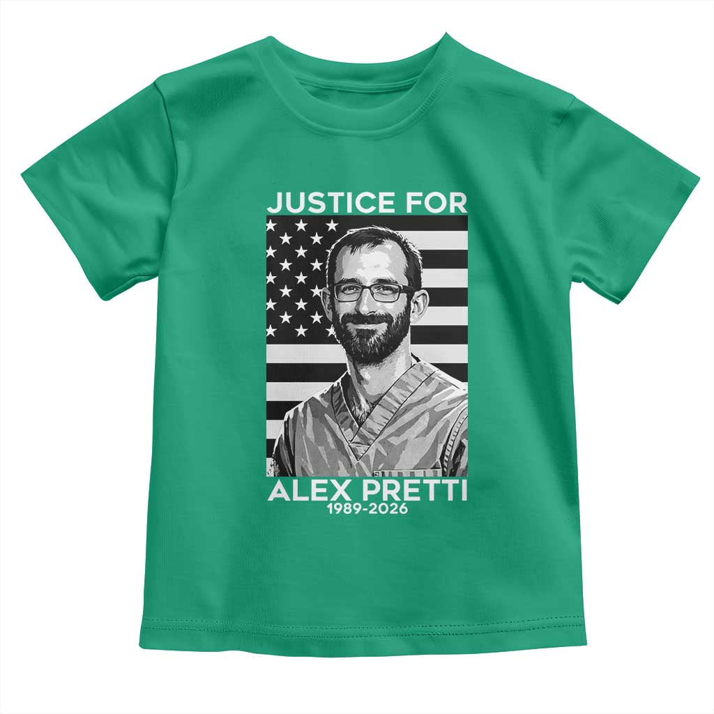 Justices for Alex Pretti Toddler T Shirt Resist ICE Immigration Deportation Protest Minnesota