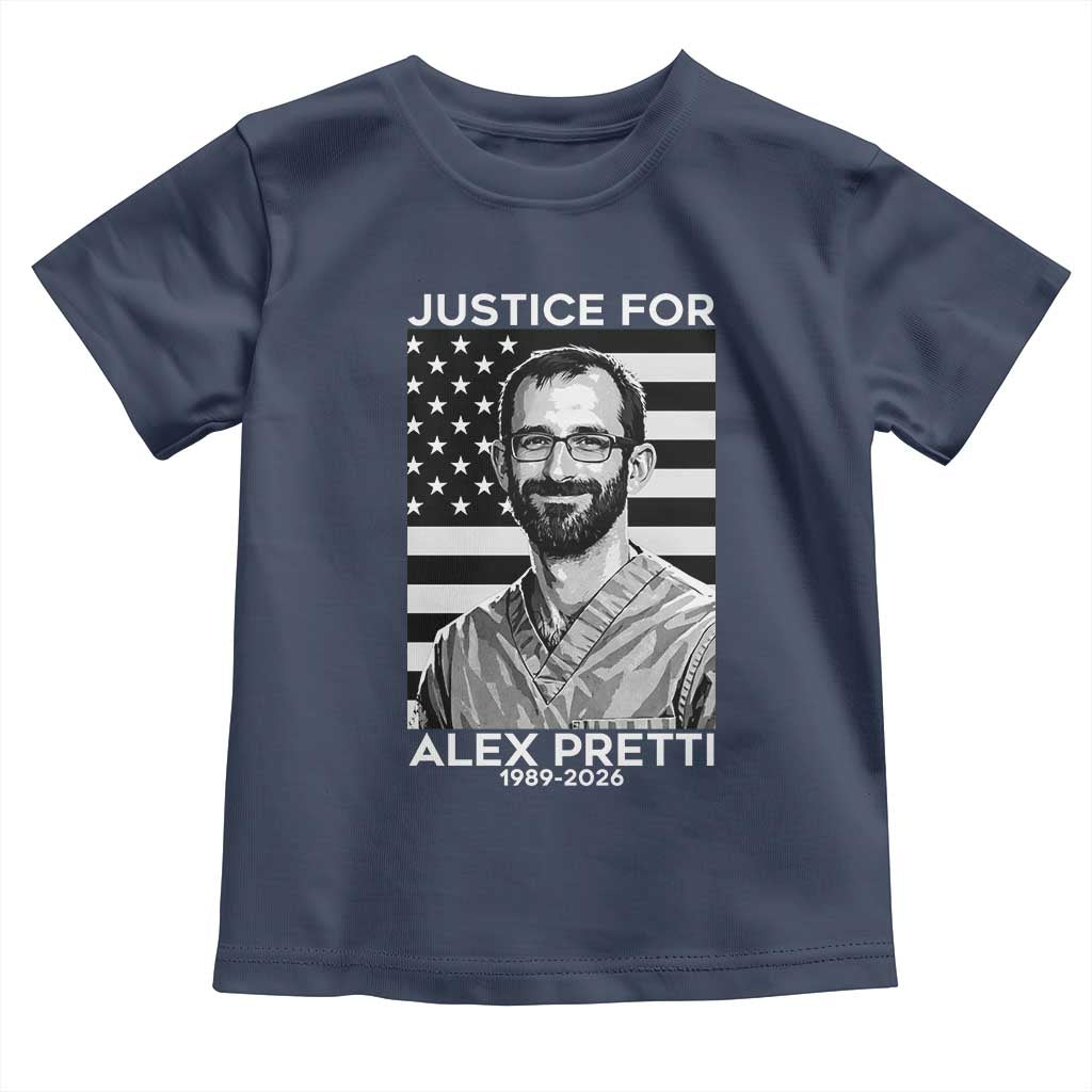 Justices for Alex Pretti Toddler T Shirt Resist ICE Immigration Deportation Protest Minnesota