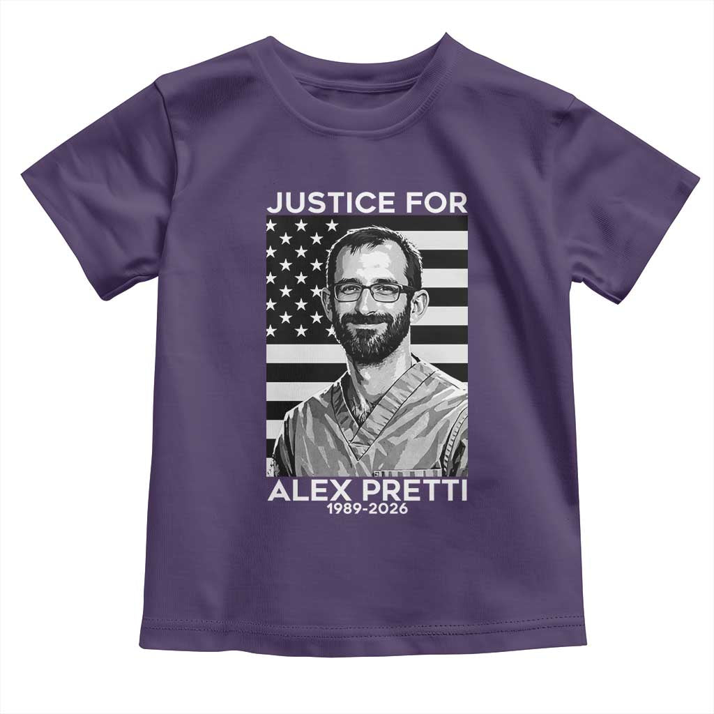 Justices for Alex Pretti Toddler T Shirt Resist ICE Immigration Deportation Protest Minnesota