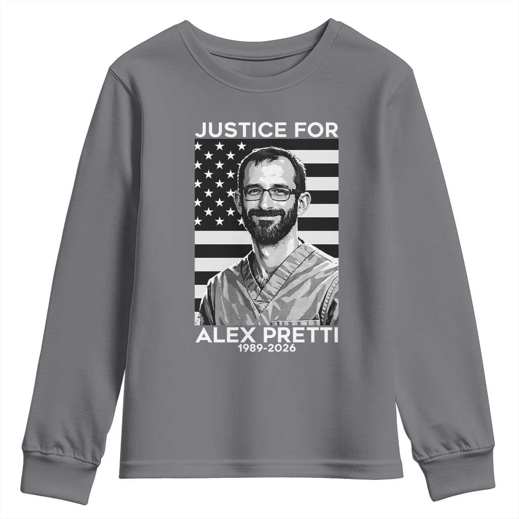 Justices for Alex Pretti Youth Sweatshirt Resist ICE Immigration Deportation Protest Minnesota