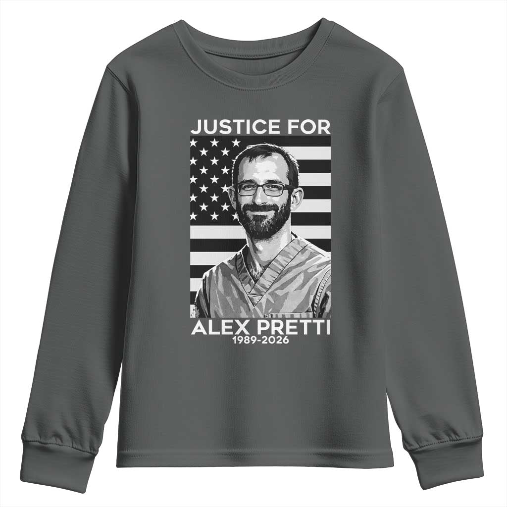Justices for Alex Pretti Youth Sweatshirt Resist ICE Immigration Deportation Protest Minnesota
