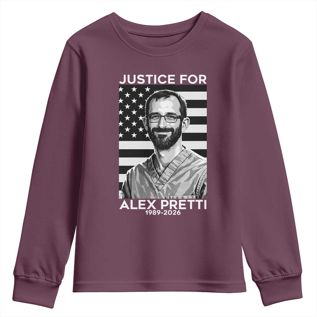 Justices for Alex Pretti Youth Sweatshirt Resist ICE Immigration Deportation Protest Minnesota