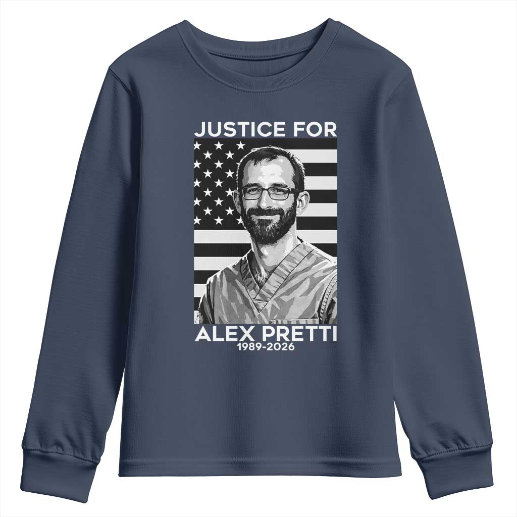 Justices for Alex Pretti Youth Sweatshirt Resist ICE Immigration Deportation Protest Minnesota