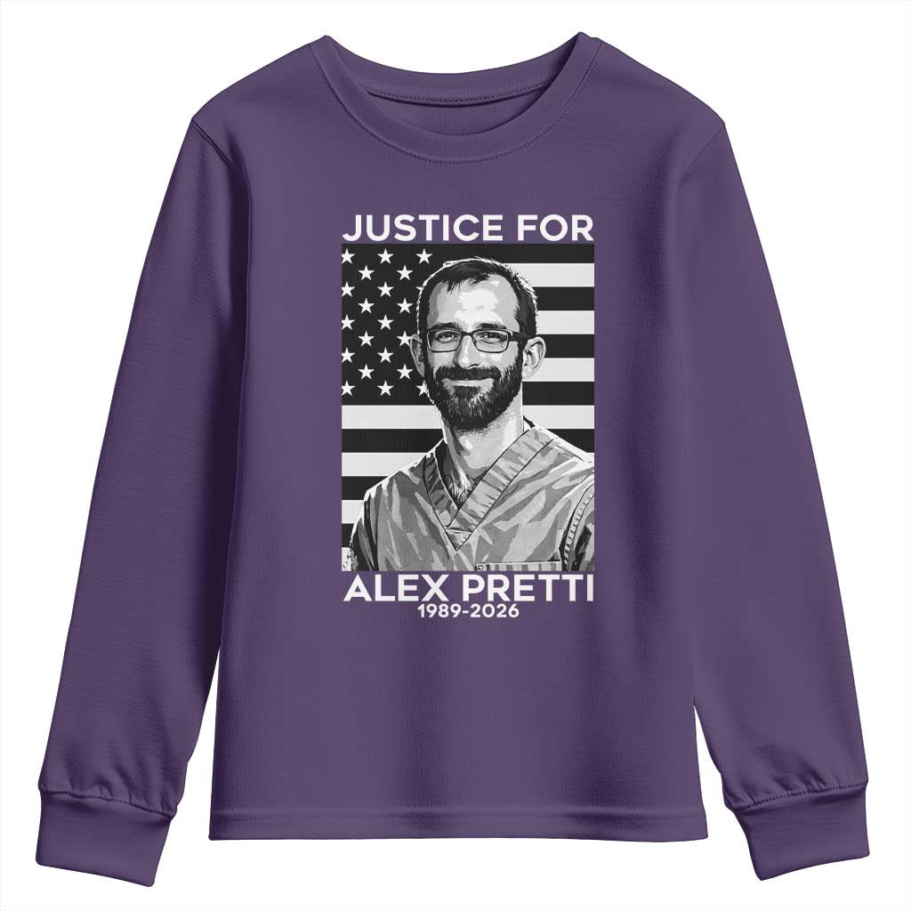 Justices for Alex Pretti Youth Sweatshirt Resist ICE Immigration Deportation Protest Minnesota