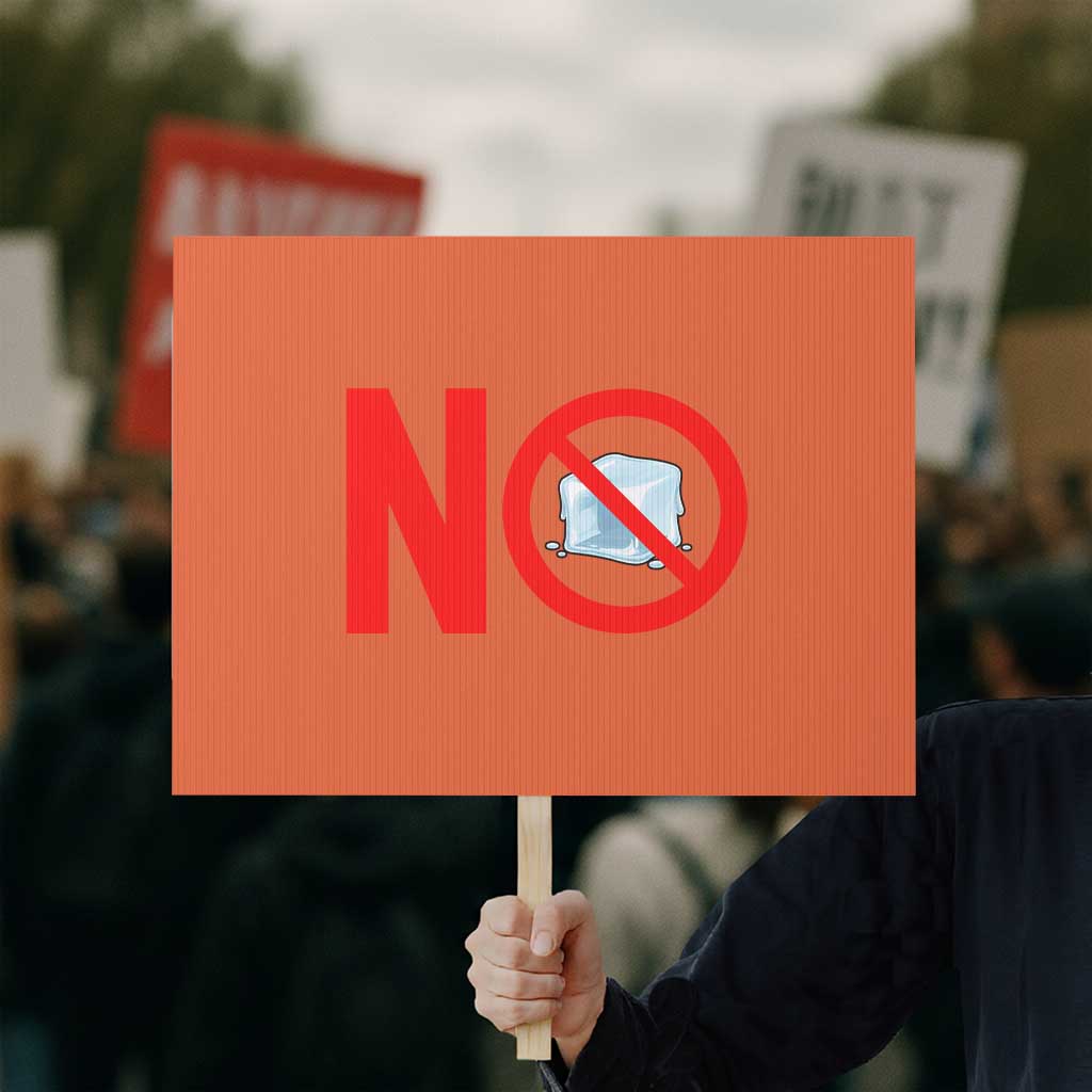 Anti ICE Protest Sign No ICE Protest Symbol Anti Immigration Enforcement