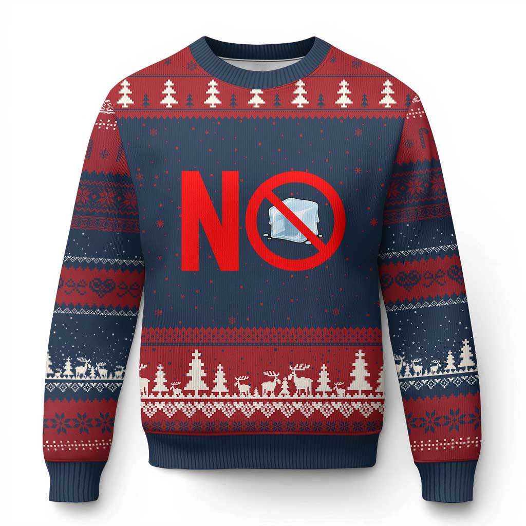 Anti ICE Ugly Christmas Sweater No ICE Protest Symbol Anti Immigration Enforcement