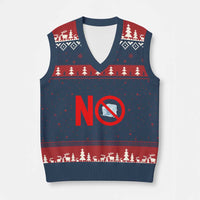 Anti ICE V-Neck Knit Sweater Vest No ICE Protest Symbol Anti Immigration Enforcement
