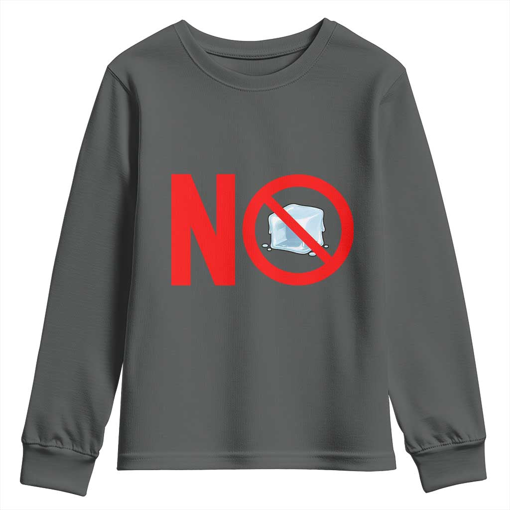 Anti ICE Youth Sweatshirt No ICE Protest Symbol Anti Immigration Enforcement