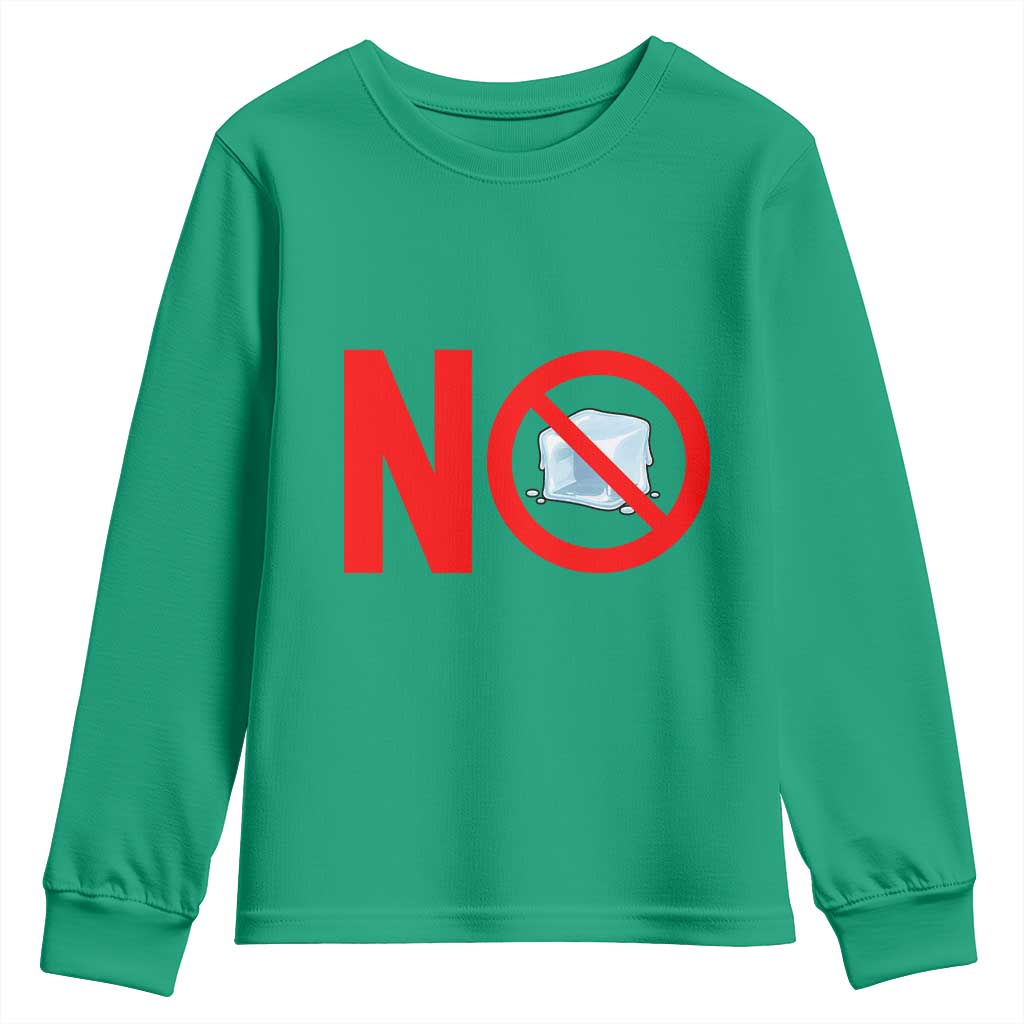 Anti ICE Youth Sweatshirt No ICE Protest Symbol Anti Immigration Enforcement