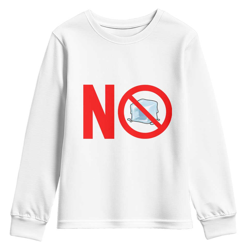 Anti ICE Youth Sweatshirt No ICE Protest Symbol Anti Immigration Enforcement