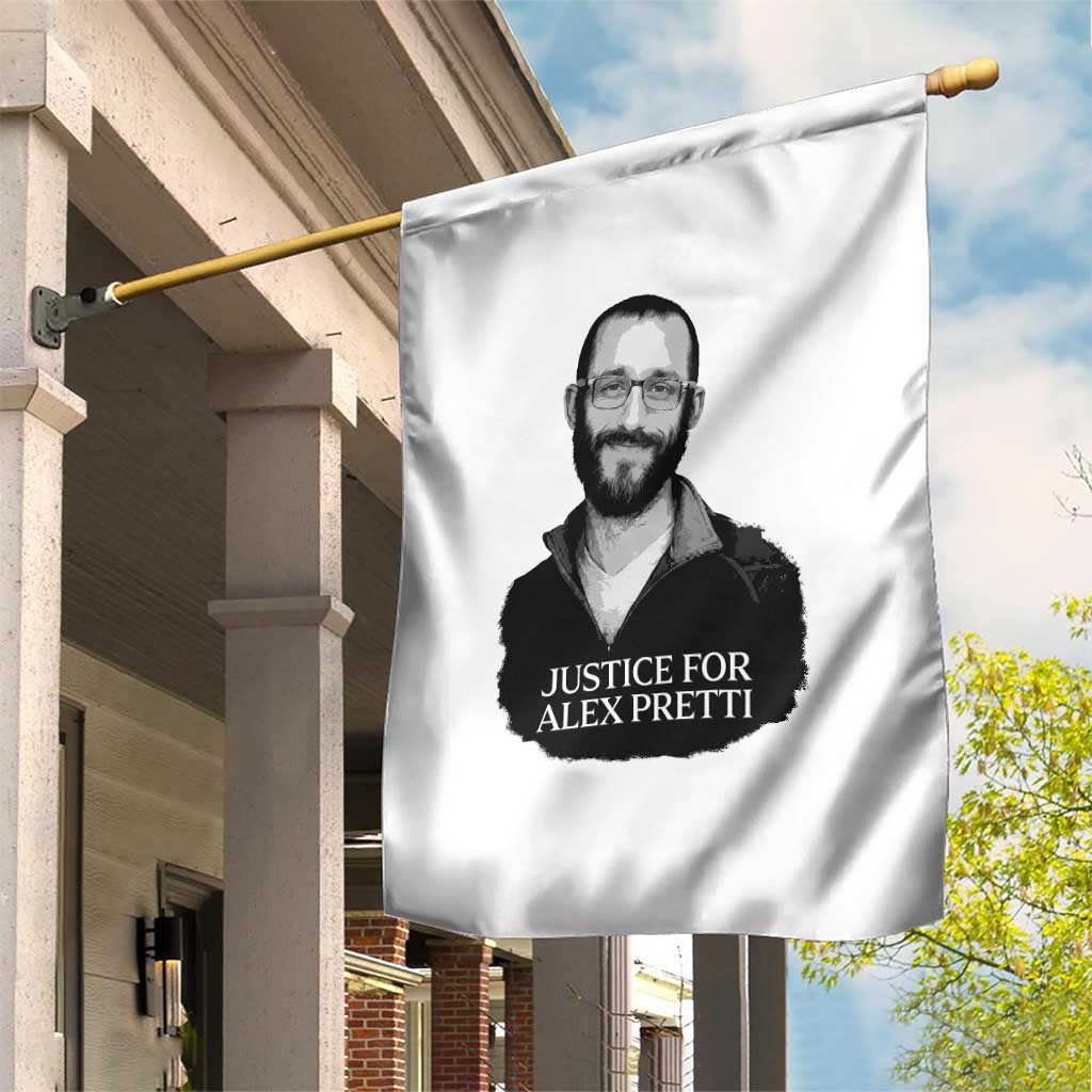 Justices for Alex Pretti Garden Flag Anti ICE Immigration Protest Human Rights