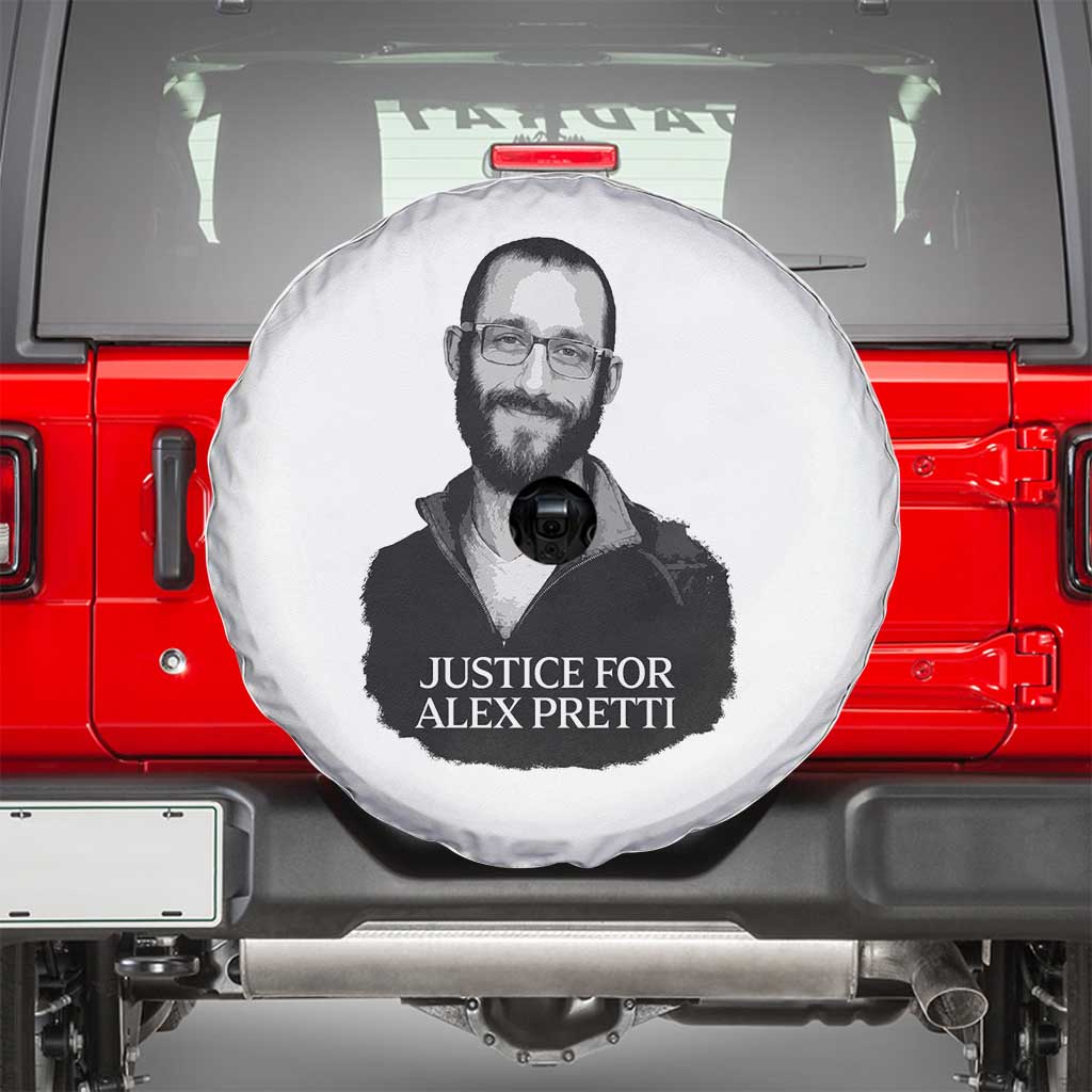 Justices for Alex Pretti Spare Tire Cover Anti ICE Immigration Protest Human Rights