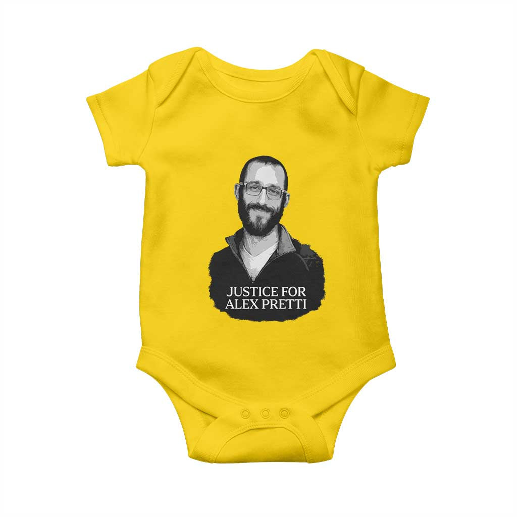 Justices for Alex Pretti Baby Onesie Anti ICE Immigration Protest Human Rights