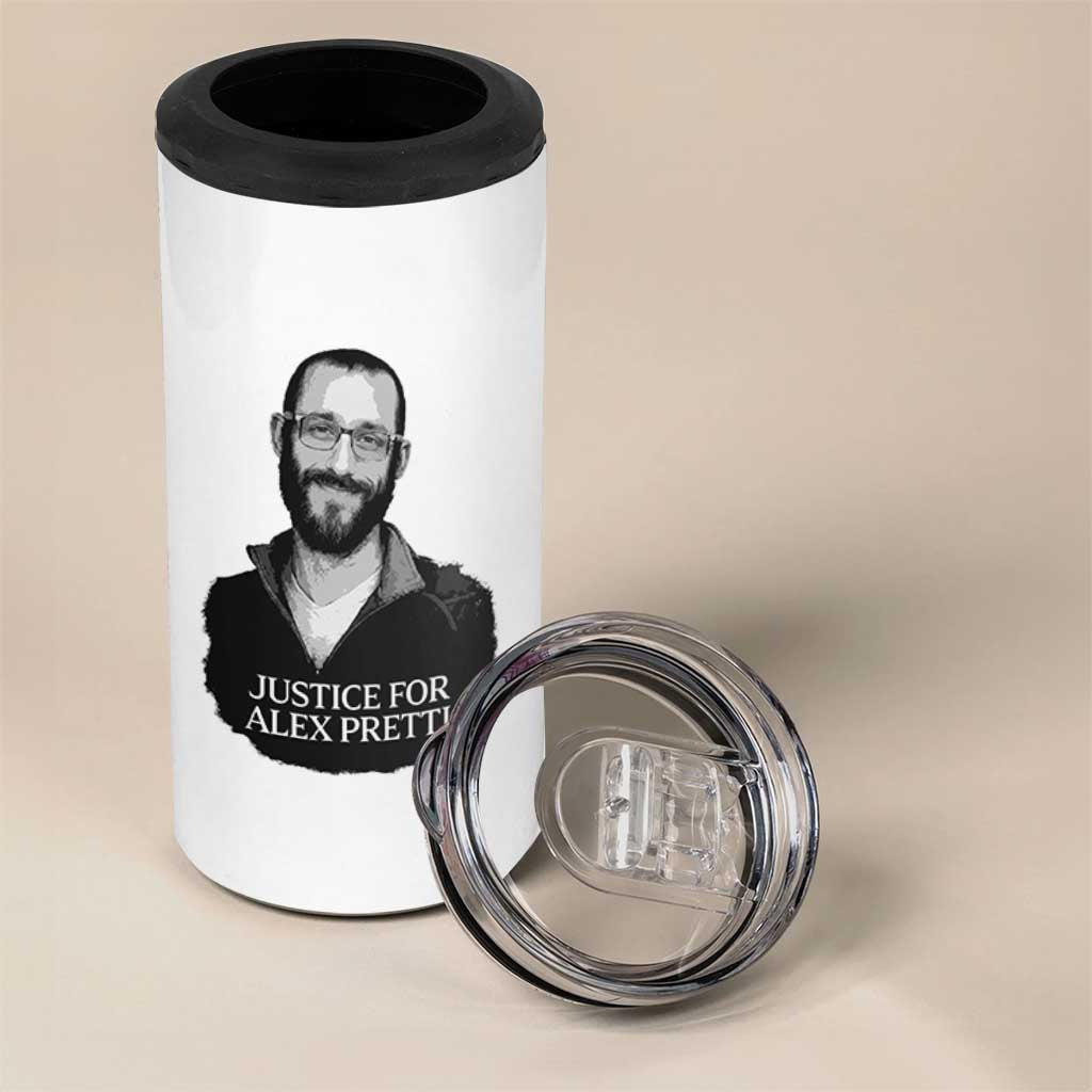 Justices for Alex Pretti 4 in 1 Can Cooler Tumbler Anti ICE Immigration Protest Human Rights
