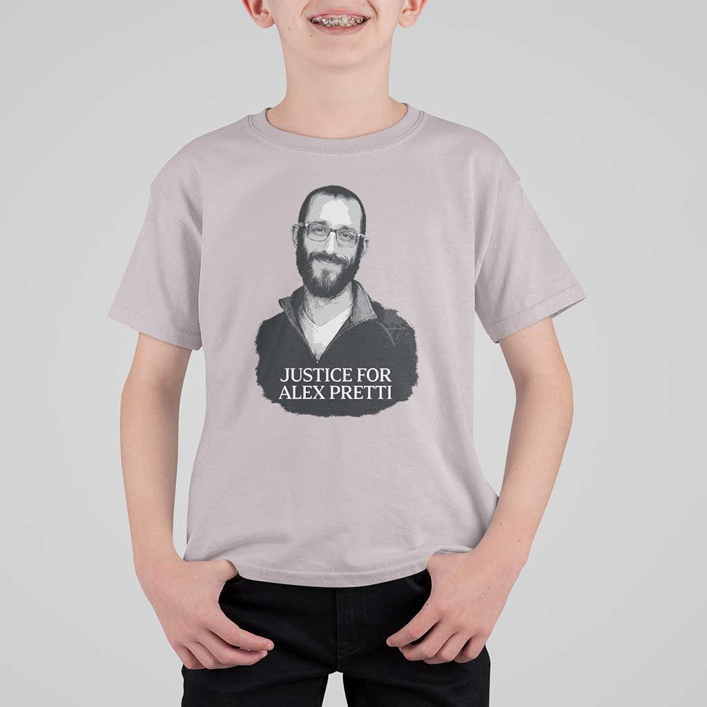 Justices for Alex Pretti T Shirt For Kid Anti ICE Immigration Protest Human Rights