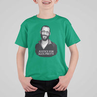 Justices for Alex Pretti T Shirt For Kid Anti ICE Immigration Protest Human Rights