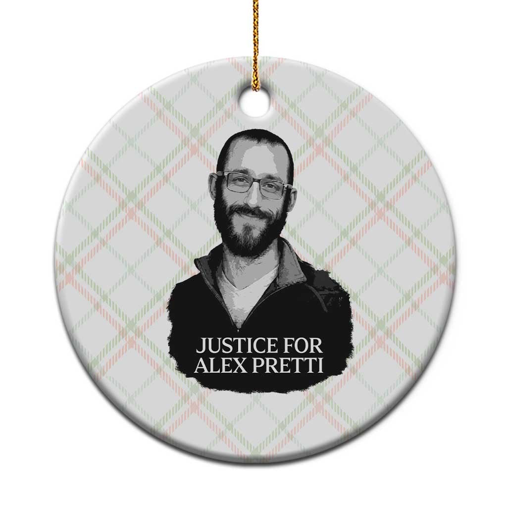 Justices for Alex Pretti Ceramic Ornament Anti ICE Immigration Protest Human Rights