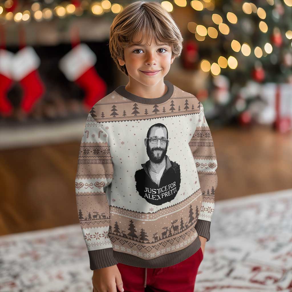 Justices for Alex Pretti Ugly Christmas Sweater Anti ICE Immigration Protest Human Rights