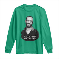 Justices for Alex Pretti Long Sleeve Shirt Anti ICE Immigration Protest Human Rights
