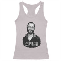 Justices for Alex Pretti Racerback Tank Top Anti ICE Immigration Protest Human Rights