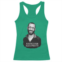 Justices for Alex Pretti Racerback Tank Top Anti ICE Immigration Protest Human Rights