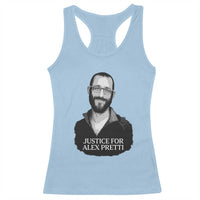 Justices for Alex Pretti Racerback Tank Top Anti ICE Immigration Protest Human Rights