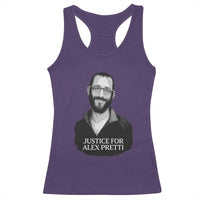 Justices for Alex Pretti Racerback Tank Top Anti ICE Immigration Protest Human Rights