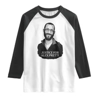 Justices for Alex Pretti Raglan Shirt Anti ICE Immigration Protest Human Rights