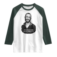 Justices for Alex Pretti Raglan Shirt Anti ICE Immigration Protest Human Rights
