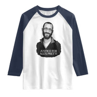 Justices for Alex Pretti Raglan Shirt Anti ICE Immigration Protest Human Rights