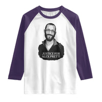 Justices for Alex Pretti Raglan Shirt Anti ICE Immigration Protest Human Rights